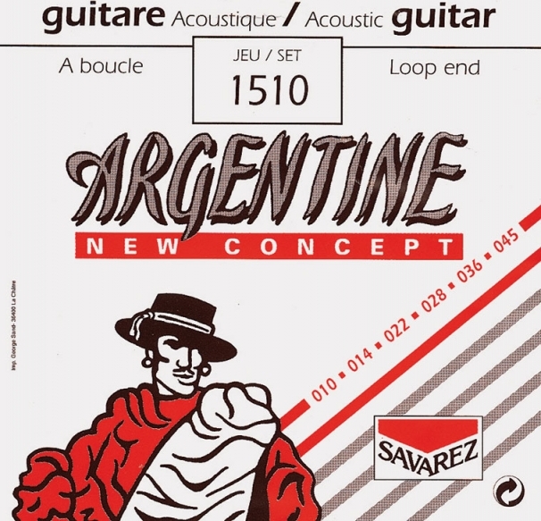 Savarez Guit. Argentine Ball End A Boucle 010.045 1510 - Cordes Guitare Acoustique - Main picture