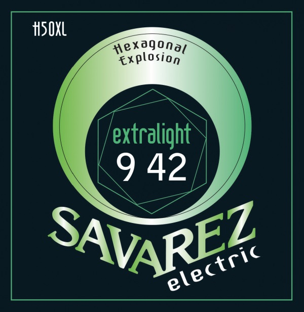 Savarez Jeu De 6 Cordes H50xl Hexagonal Explosion 09-42 - Cordes Guitare Électrique - Main picture