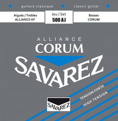 Cordes guitare classique nylon Savarez 500AJ Alliance Corum - Jeu de 6 cordes