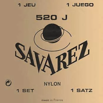 Cordes guitare classique nylon Savarez Classic 520J Savarez Nylon Jaune Tension Tres Forte - Jeu de 6 cordes