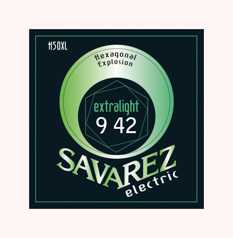 Savarez Jeu De 6 Cordes H50xl Hexagonal Explosion 09-42 - Cordes Guitare Électrique - Variation 1