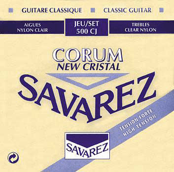 Cordes guitare classique nylon Savarez New Cristal Corum High Tension 500CJ - Jeu de 6 cordes