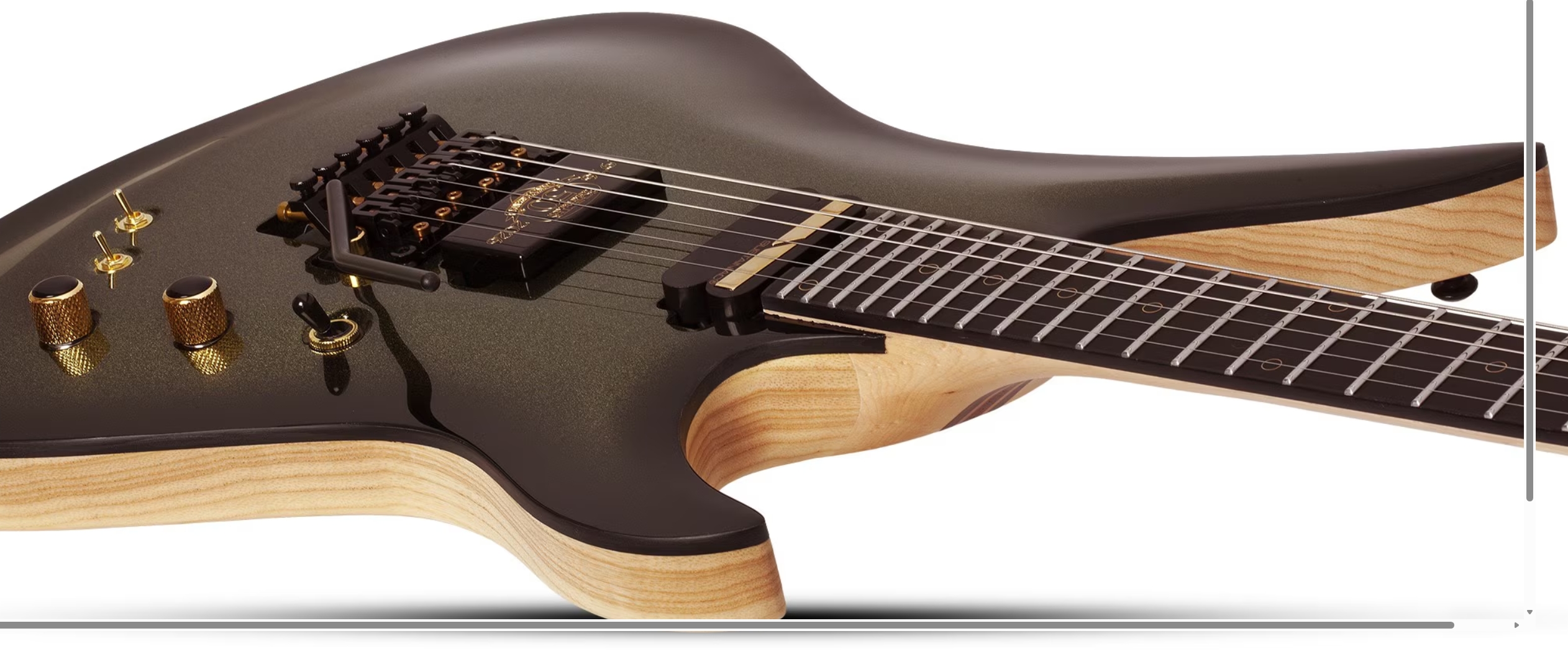 Schecter Avenger Fr-s 50th Ann. 2h Sustainiac Fr Eb - 50th Gold Burst - Guitare Électrique MÉtal - Variation 3