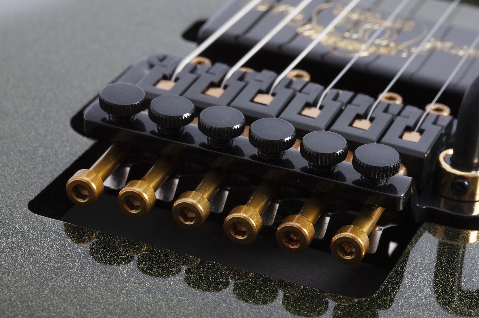 Schecter Avenger Fr-s 50th Ann. 2h Sustainiac Fr Eb - 50th Gold Burst - Guitare Électrique MÉtal - Variation 5