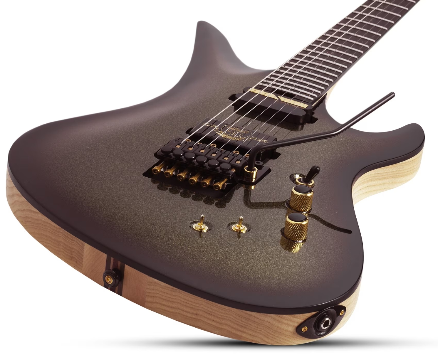 Schecter Avenger Fr-s 50th Ann. Lh Gaucher 2h Sustainiac Fr Eb - 50th Gold Burst - Guitare Électrique MÉtal - Variation 2