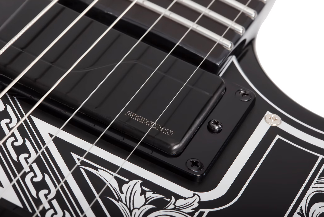 Schecter Avenger Pryzm Palladium 2h Fishman Fluence Modern Fr Eb - Gloss Black - Guitare Électrique 7 Cordes - Variation 3