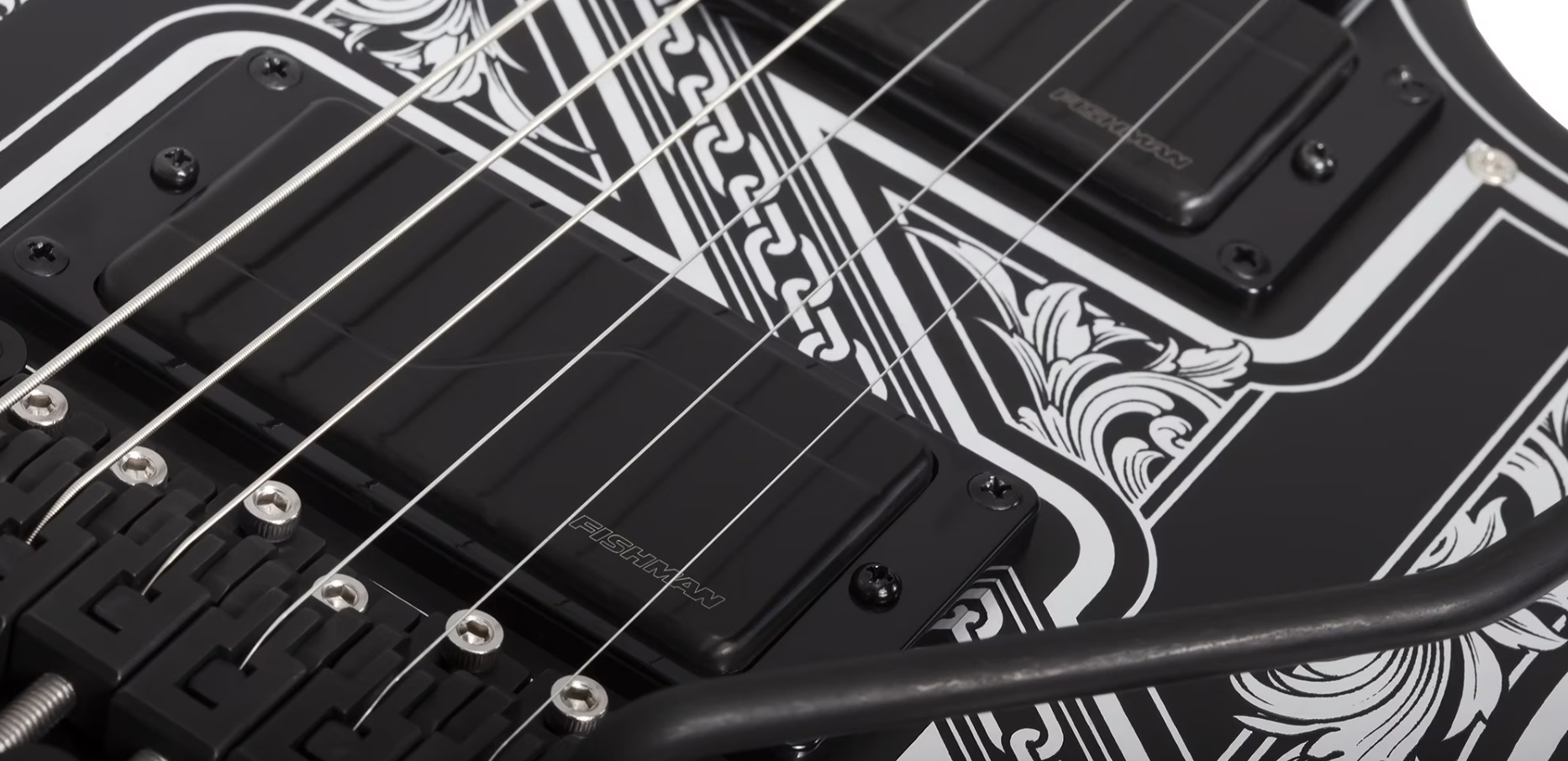 Schecter Avenger Pryzm Palladium 2h Fishman Fluence Modern Fr Eb - Gloss Black - Guitare Électrique 7 Cordes - Variation 4