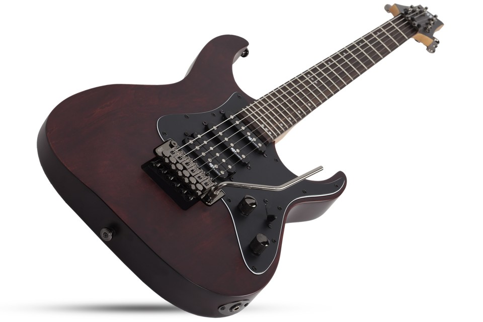 Schecter Banshee 6 Fr Sgr Hss Rw - Walnut Satin - Guitare Électrique Forme Str - Variation 1