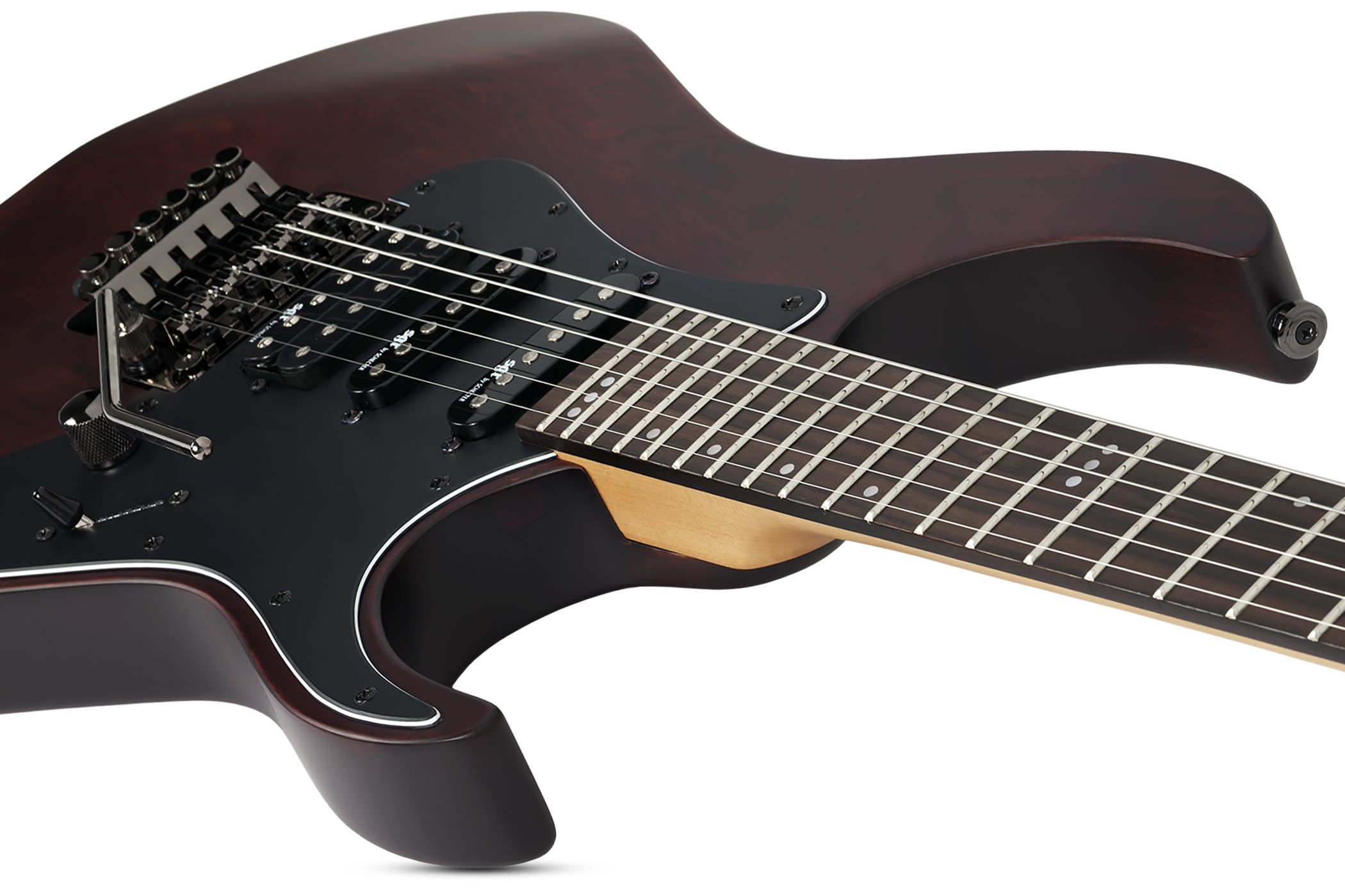 Schecter Banshee 6 Fr Sgr Hss Rw - Walnut Satin - Guitare Électrique Forme Str - Variation 4