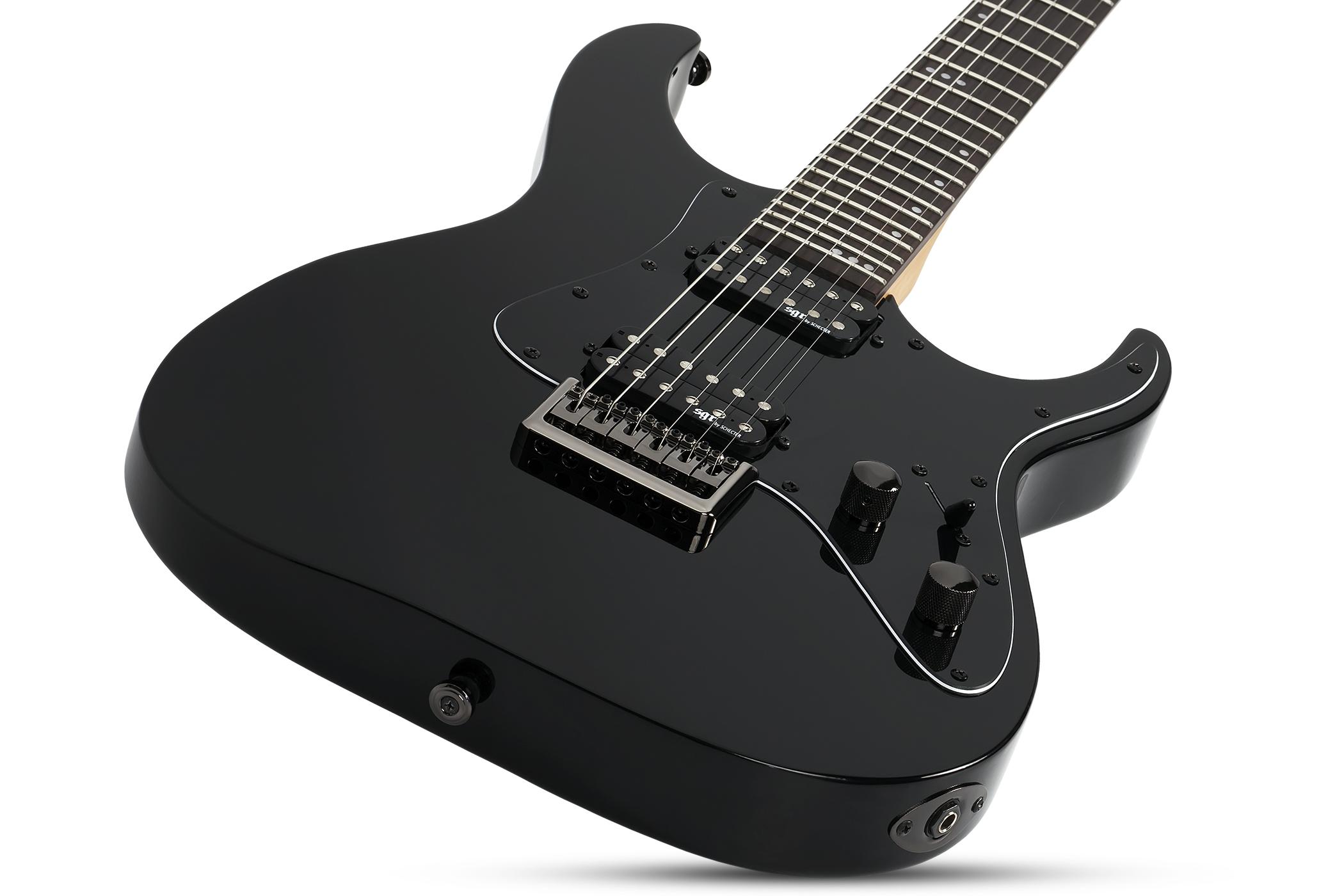 Schecter Banshee 6 Sgr 2h Ht Rw - Gloss Black - Guitare Électrique Forme Str - Variation 1