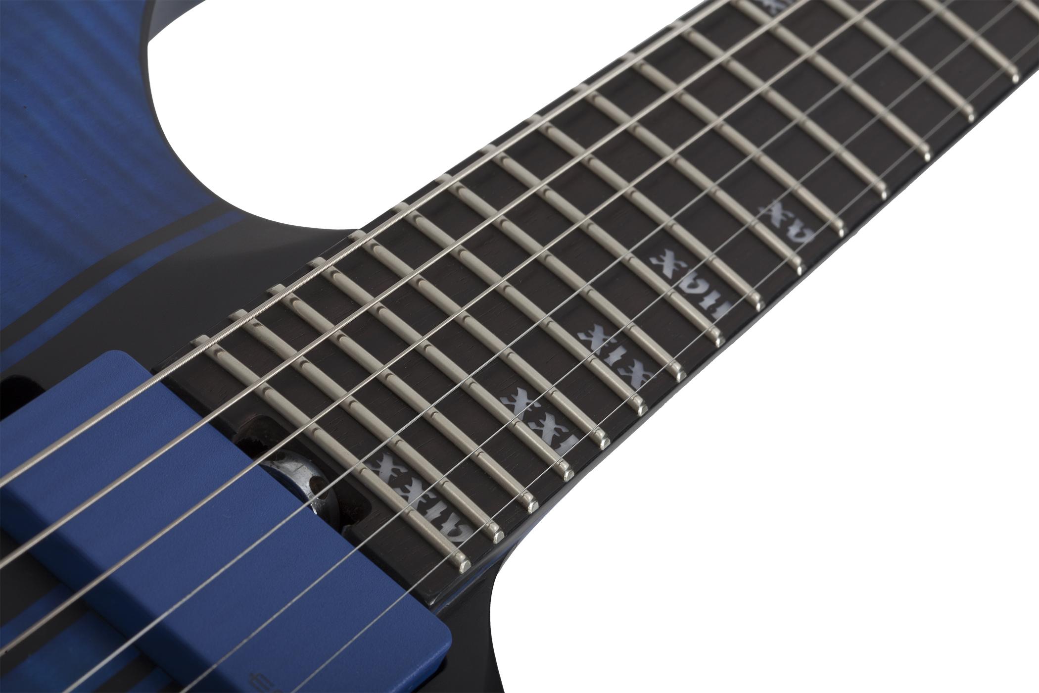 Schecter Banshee Gt Fr 2h Emg Eb - Satin Trans Blue - Guitare Électrique Forme Str - Variation 7