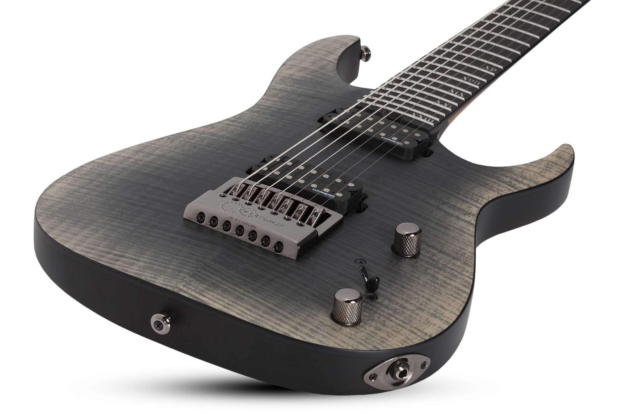 Schecter Banshee Mach-7 Evertune 7c 2h Lundgren Ht Eb - Fallout Burst - Guitare Électrique 7 Cordes - Variation 1