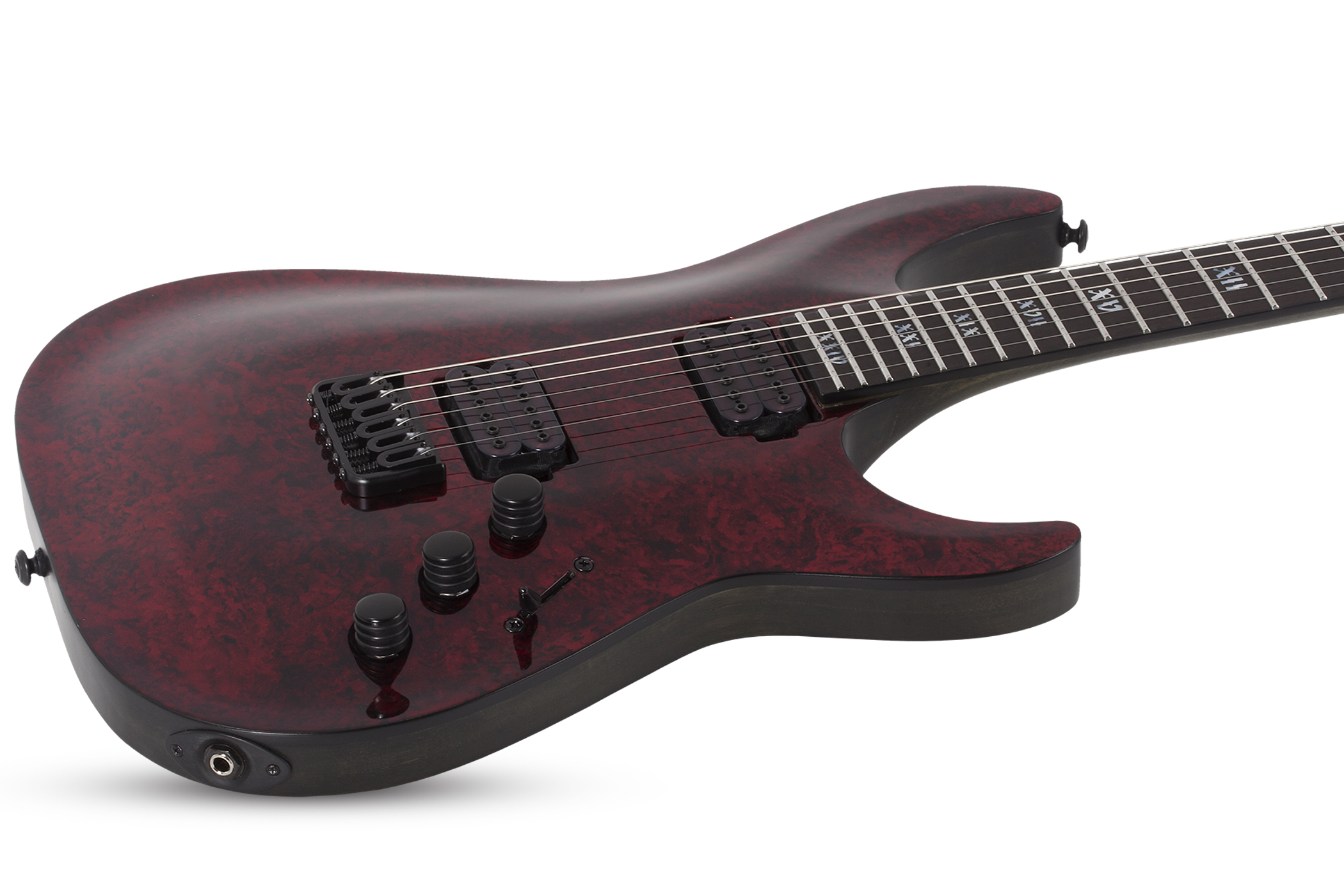 Schecter C-1 Apocalypse 2h Ht Eb - Red Reign - Guitare Électrique Double Cut - Variation 1