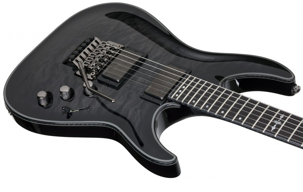 Schecter C-1 Fr Hellraiser Hybrid 2h Emg Eb - Trans. Black Burst - Guitare Électrique Forme Str - Variation 1