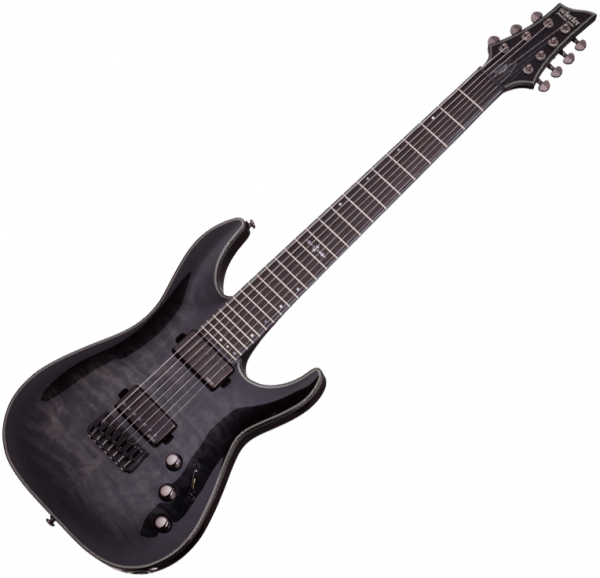 Schecter Hellraiser Hybrid C-7 - trans black burst 7 string electric guitar