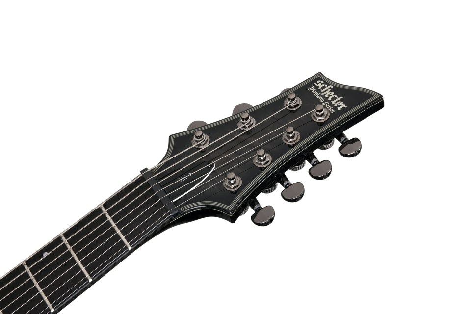 Schecter C-7 Hellraiser Hybrid 7c 2h Emg Ht - Trans Black Burst - Guitare Électrique 7 Cordes - Variation 4