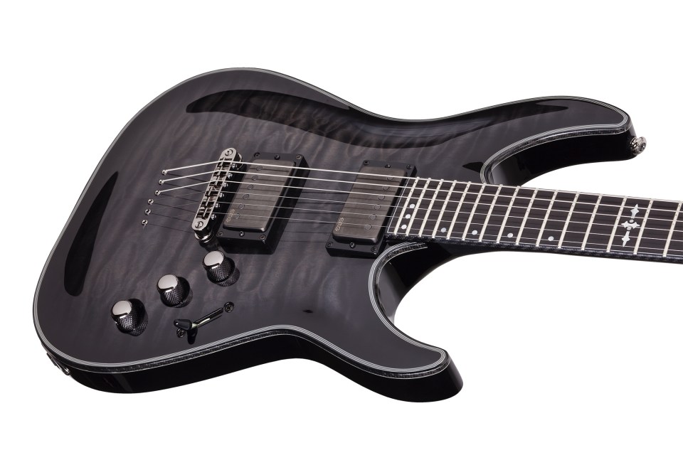 Schecter C-1 Hellraiser Hybrid 2h Emg Ht Eb - Trans. Black Burst - Guitare Électrique Forme Str - Variation 2