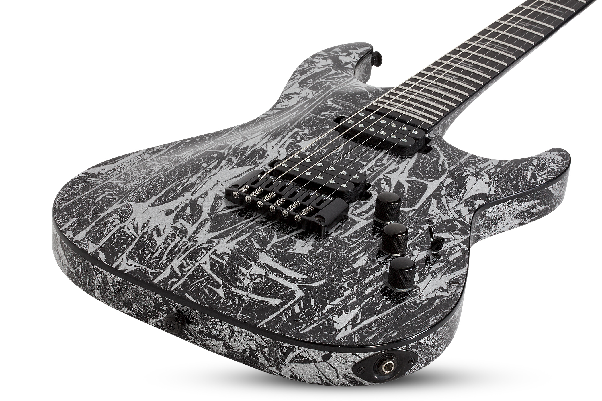 Schecter C-1 2h Ht Eb - Silver Mountain - Guitare Électrique Forme Str - Variation 1