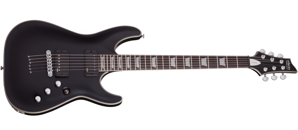 Schecter C-1 Platinum 2h Emg Ht Eb - Satin Black - Guitare Électrique Forme Str - Variation 1