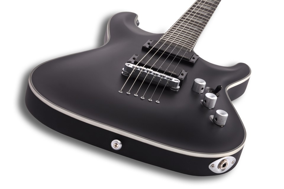 Schecter C-1 Platinum 2h Emg Ht Eb - Satin Black - Guitare Électrique Forme Str - Variation 8