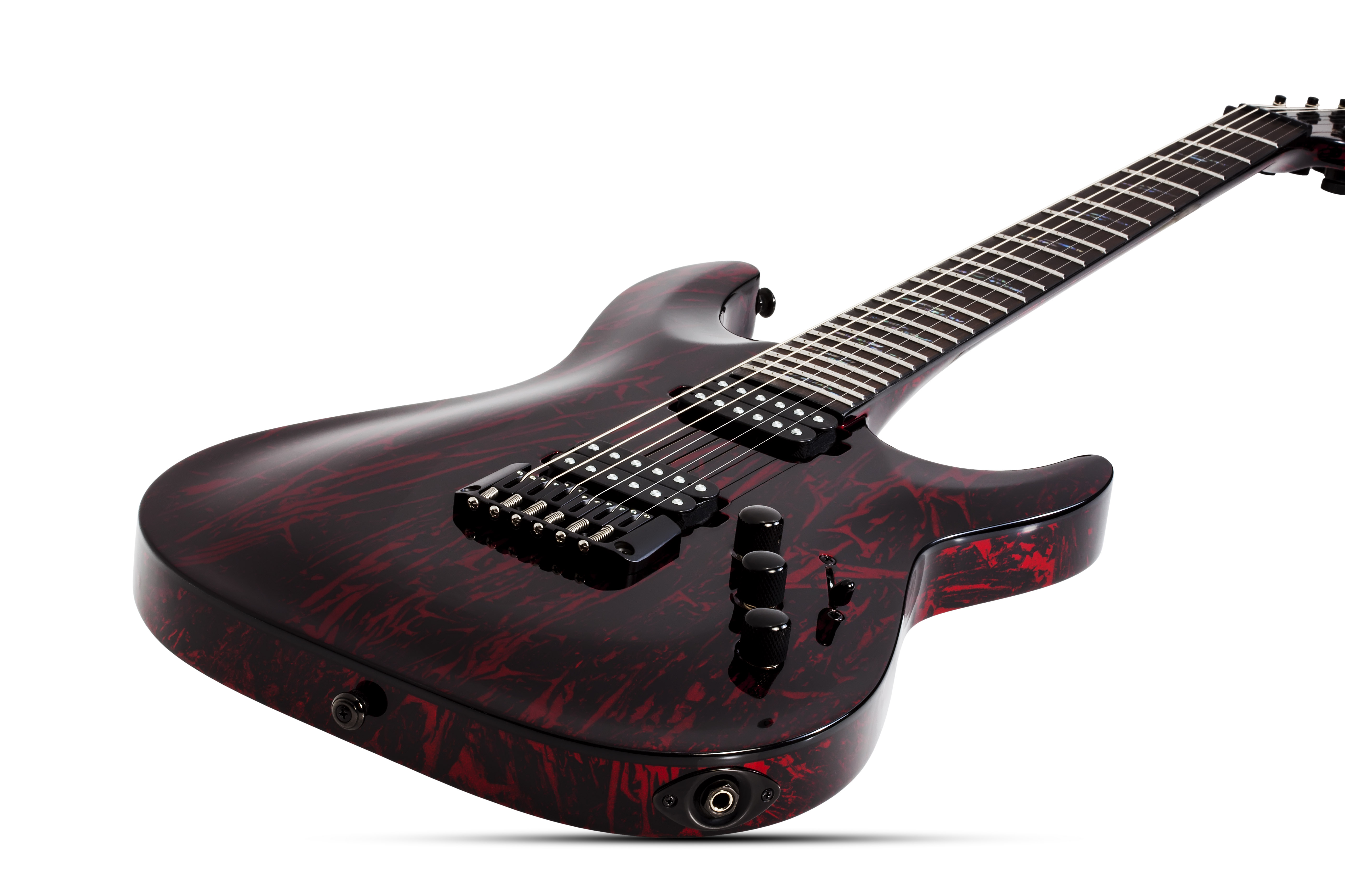 Schecter C-1 Silver Mountain 2h Ht Eb - Blood Moon - Guitare Électrique Forme Str - Variation 1