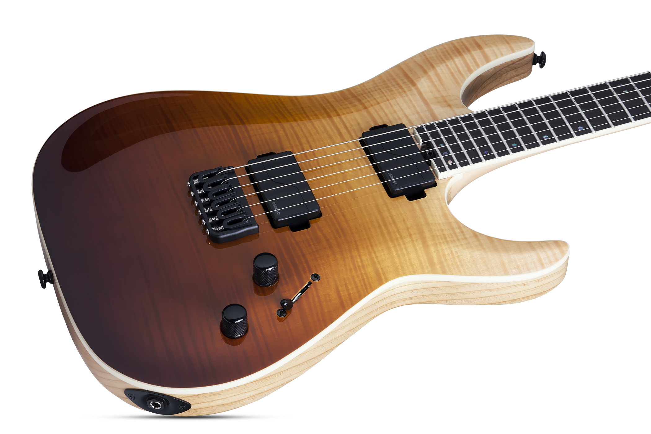 Schecter Sls Elite C-1 2h Fishman Fluence Modern Ht Eb - Antique Fade Burst - Guitare Électrique Forme Str - Variation 1