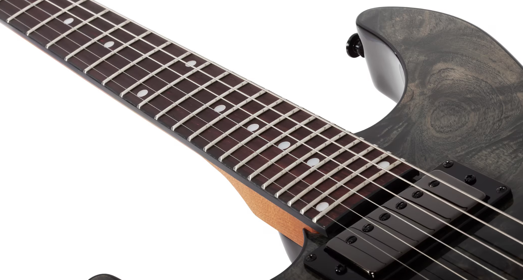 Schecter C-1 Standard Lh Gaucher 2h Ht Rw - Black Fade Burst Burl - Guitare Électrique Forme Str - Variation 3