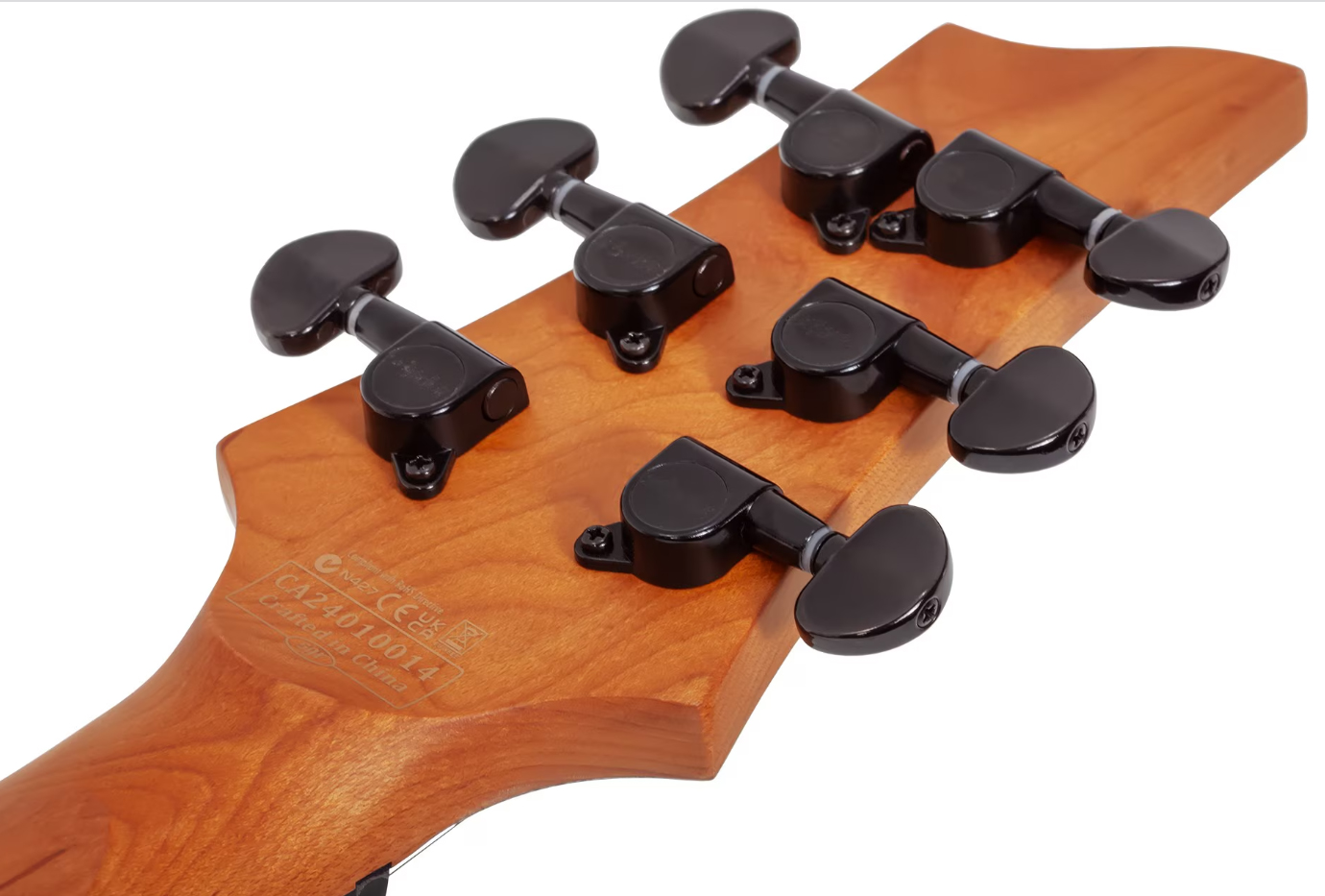 Schecter C-1 Standard Lh Gaucher 2h Ht Rw - Black Fade Burst Burl - Guitare Électrique Forme Str - Variation 5