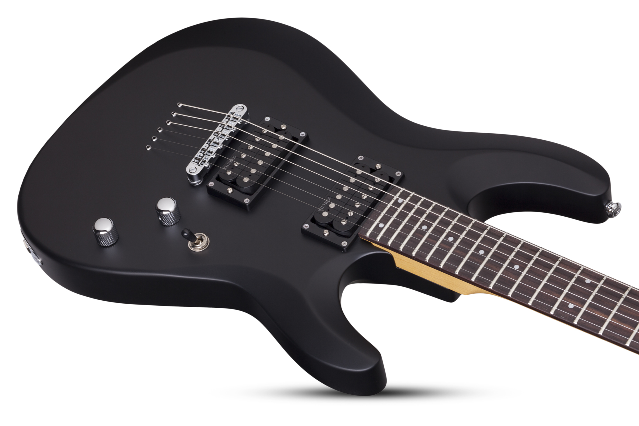Schecter C-6 Deluxe 2h Ht Rw - Satin Black - Guitare Électrique Forme Str - Variation 2
