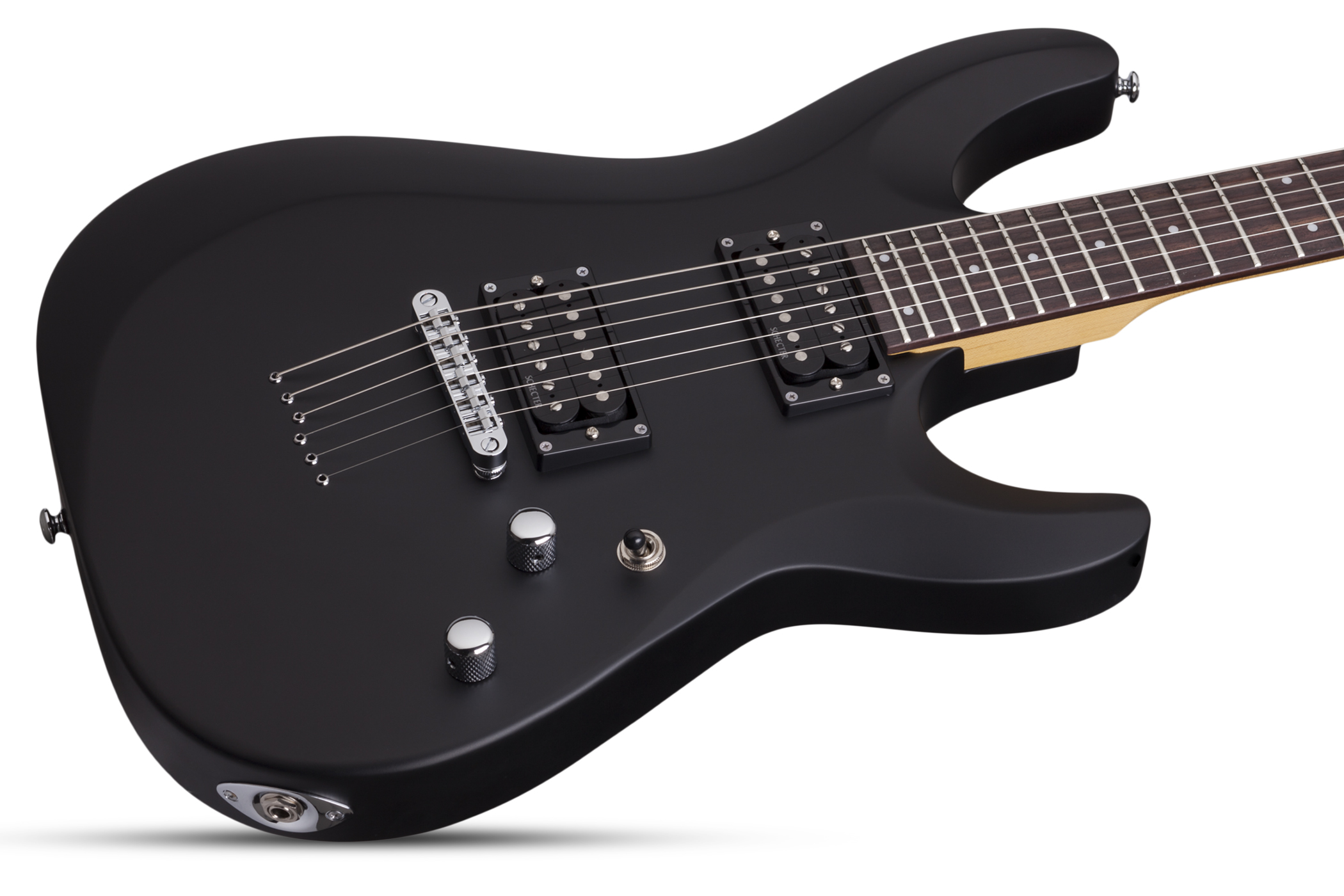 Schecter C-6 Deluxe 2h Ht Rw - Satin Black - Guitare Électrique Forme Str - Variation 3