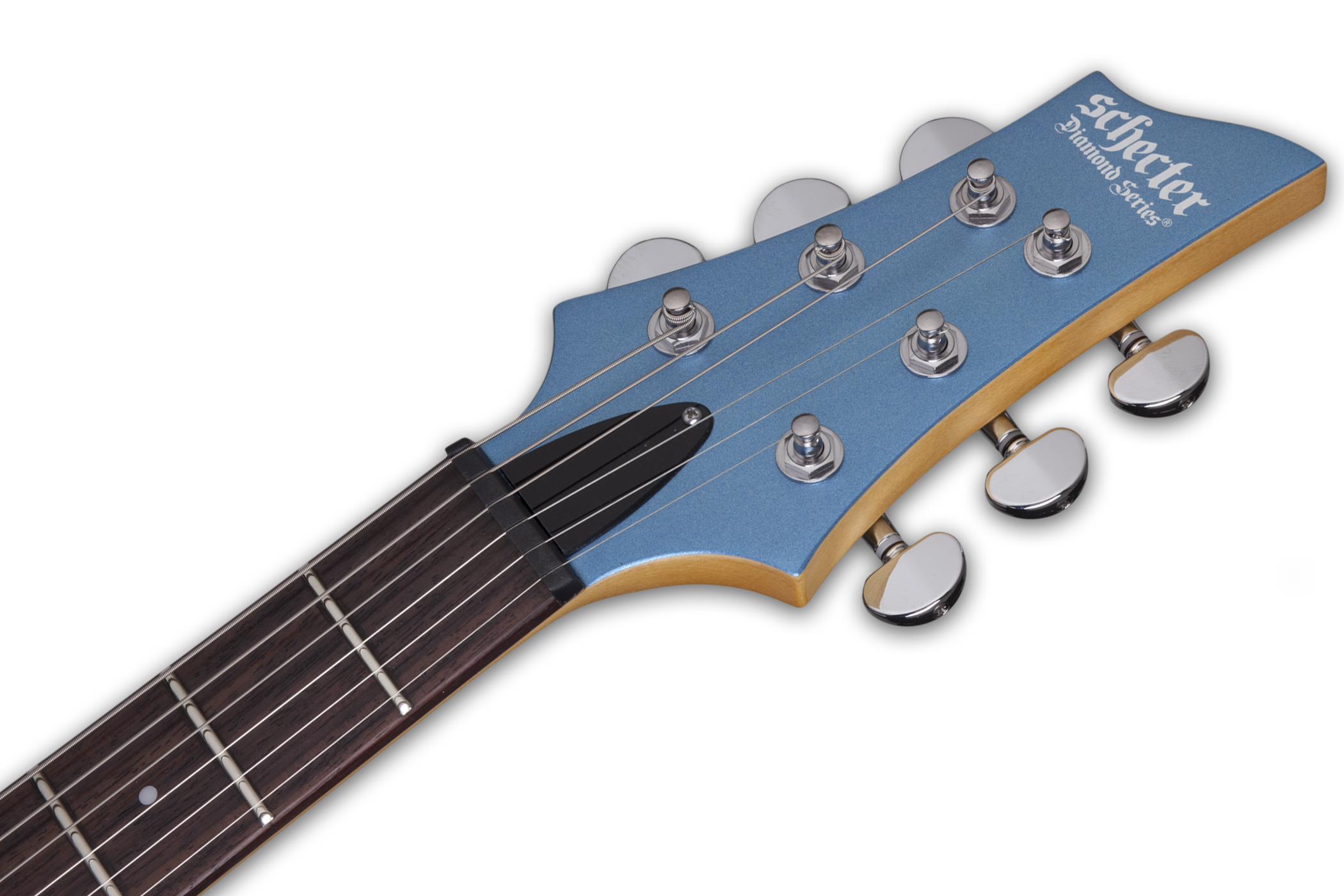 Schecter C-6 Deluxe 2h Ht Rw - Satin Metallic Light Blue - Guitare Électrique Double Cut - Variation 5