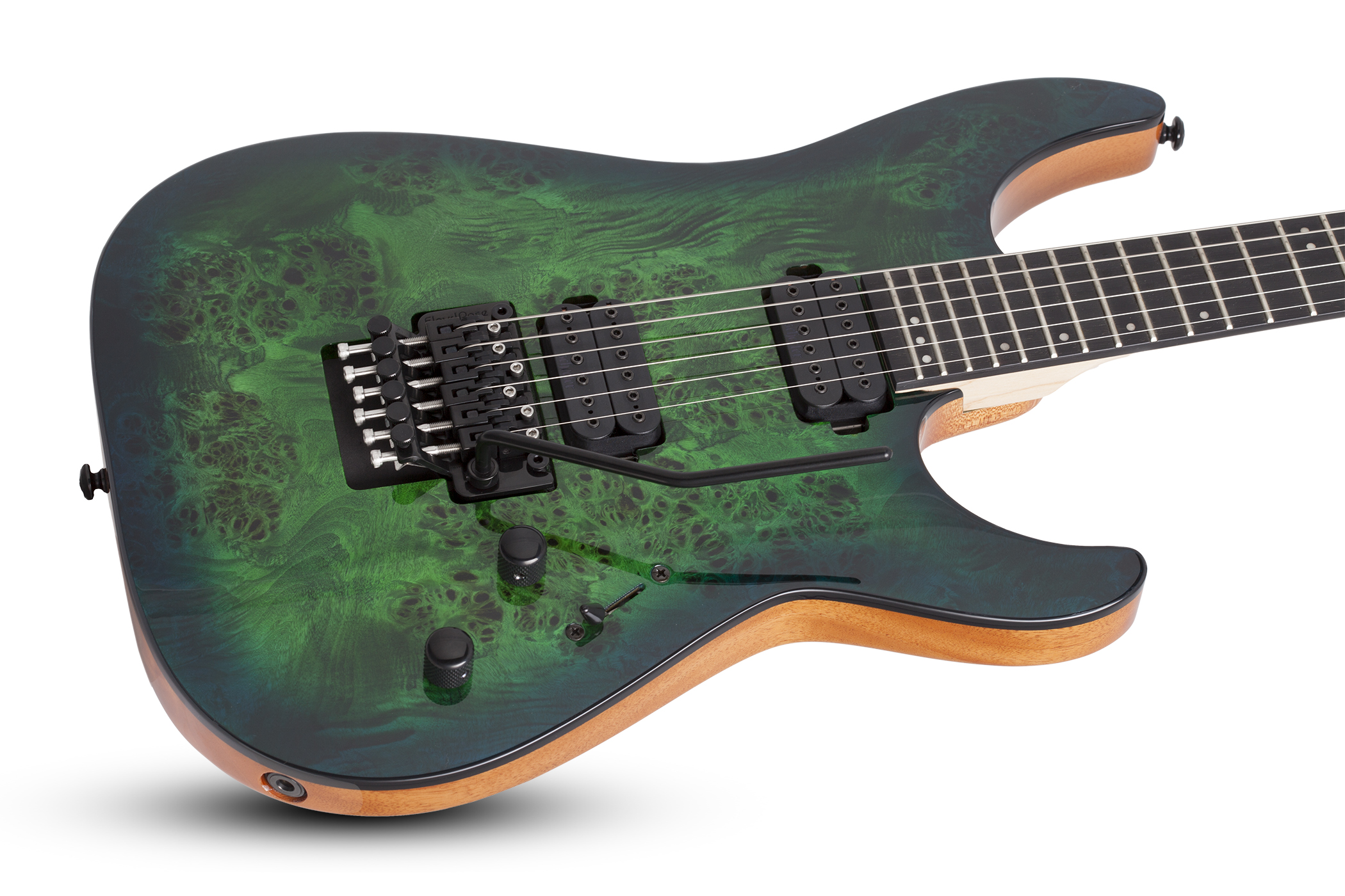 Schecter C-6 Pro Fr 2h Wen - Aqua Burst - Guitare Électrique Double Cut - Variation 1