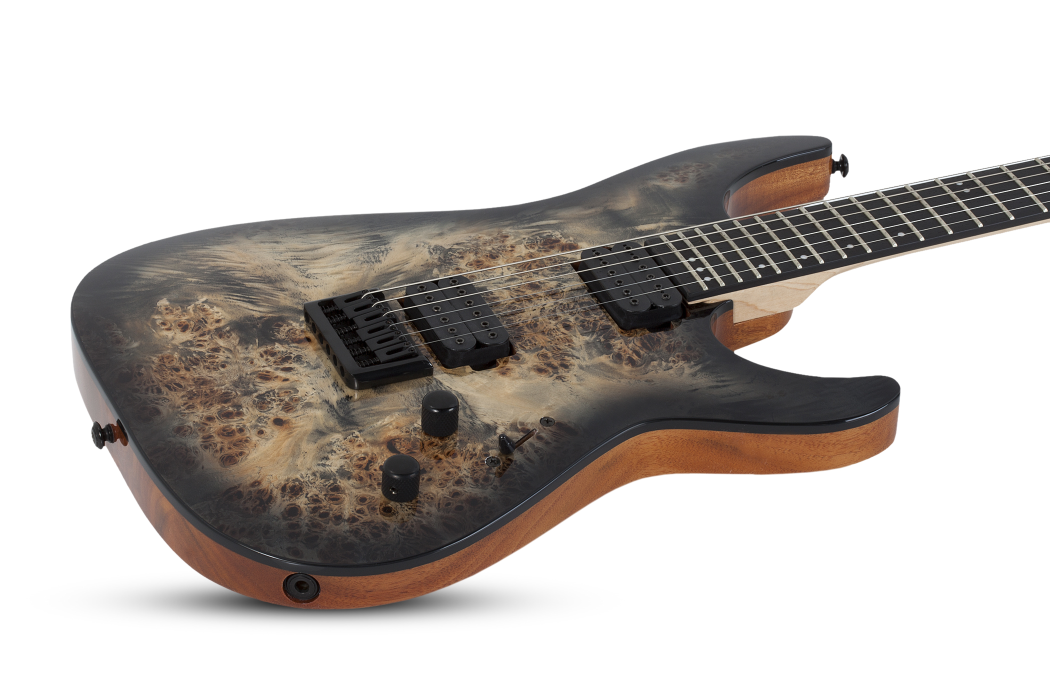 Schecter C-6 Pro 2h Ht Wen - Charcoal Burst - Guitare Électrique Double Cut - Variation 2