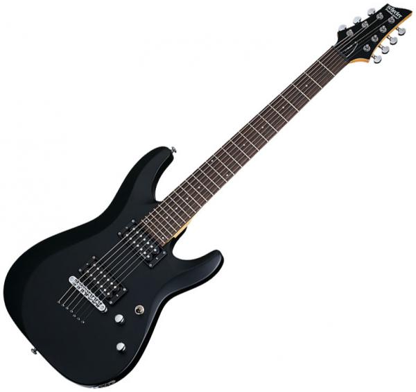 Schecter C-7 Deluxe - satin black 7 string electric guitar