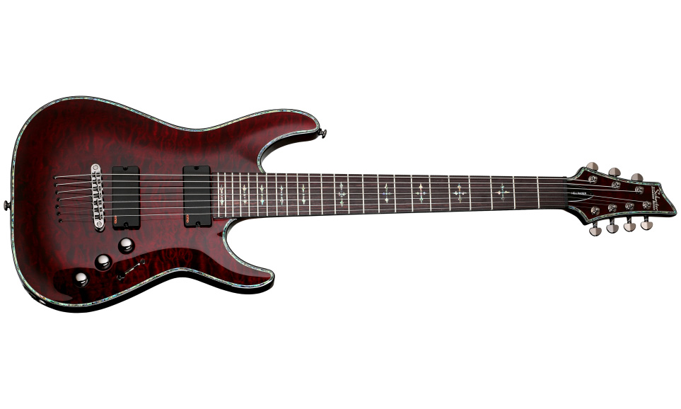 Schecter C-7 Hellraiser 7c 2h Emg Ht Rw - Black Cherry Gloss - Guitare Électrique 7 Cordes - Variation 2