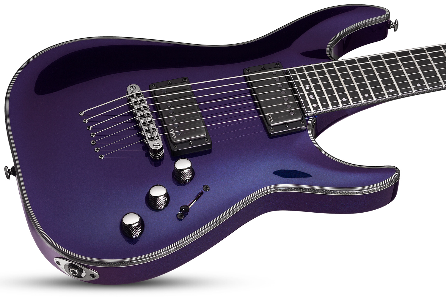 Schecter C-7 Hellraiser Hybrid 7c 2h Emg Ht Eb - Ultra Violet - Guitare Électrique 7 Cordes - Variation 1