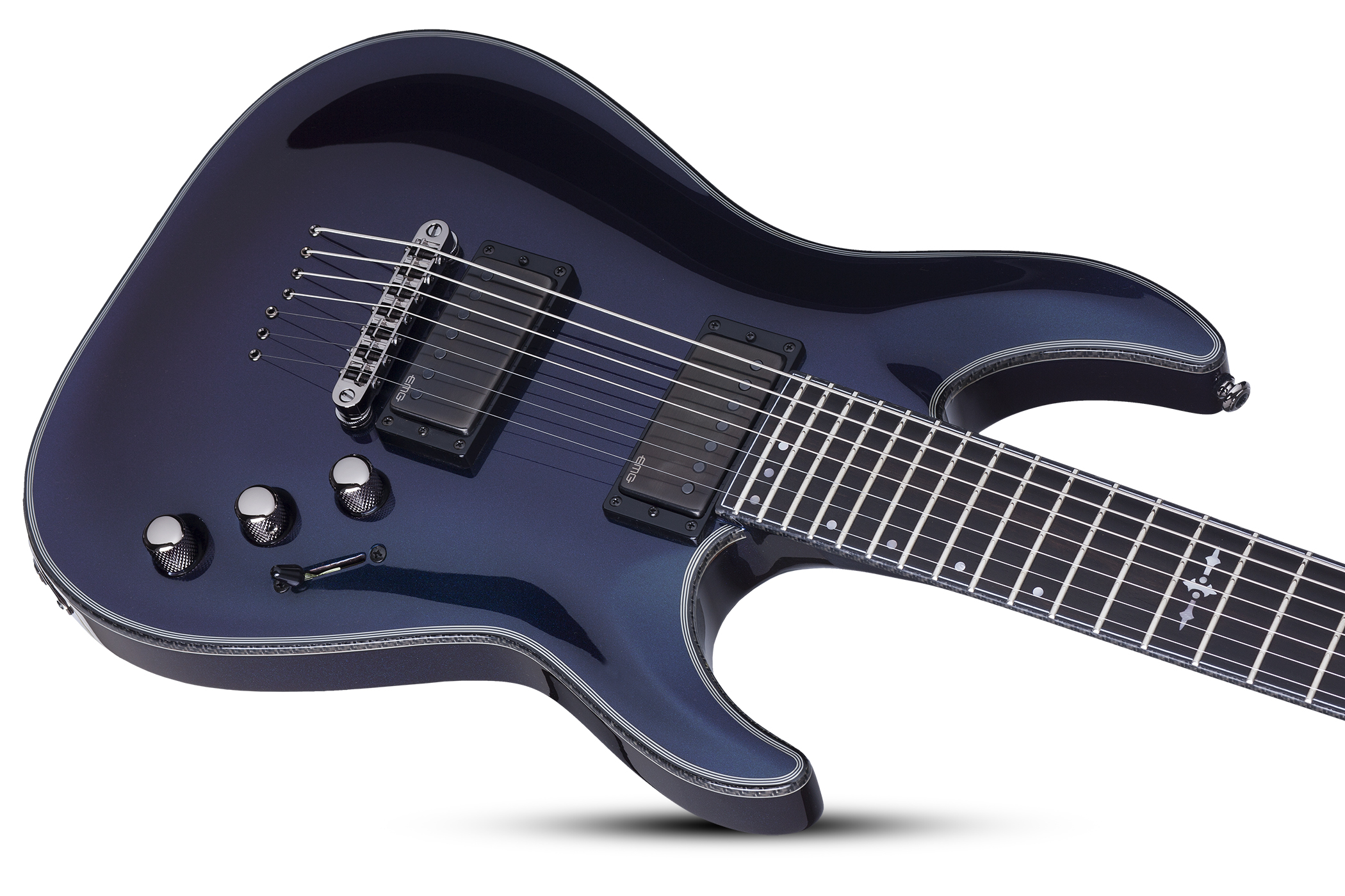 Schecter C-7 Hellraiser Hybrid 7c 2h Emg Ht Eb - Ultra Violet - Guitare Électrique 7 Cordes - Variation 2