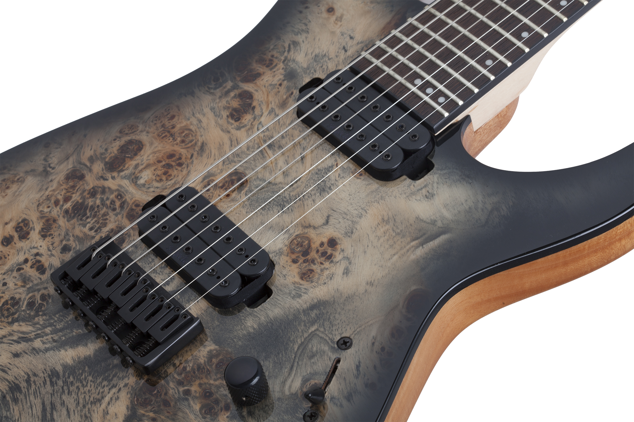 Schecter C-7 Pro 7c 2h Ht Wen - Charcoal Burst - Guitare Électrique 7 Cordes - Variation 3