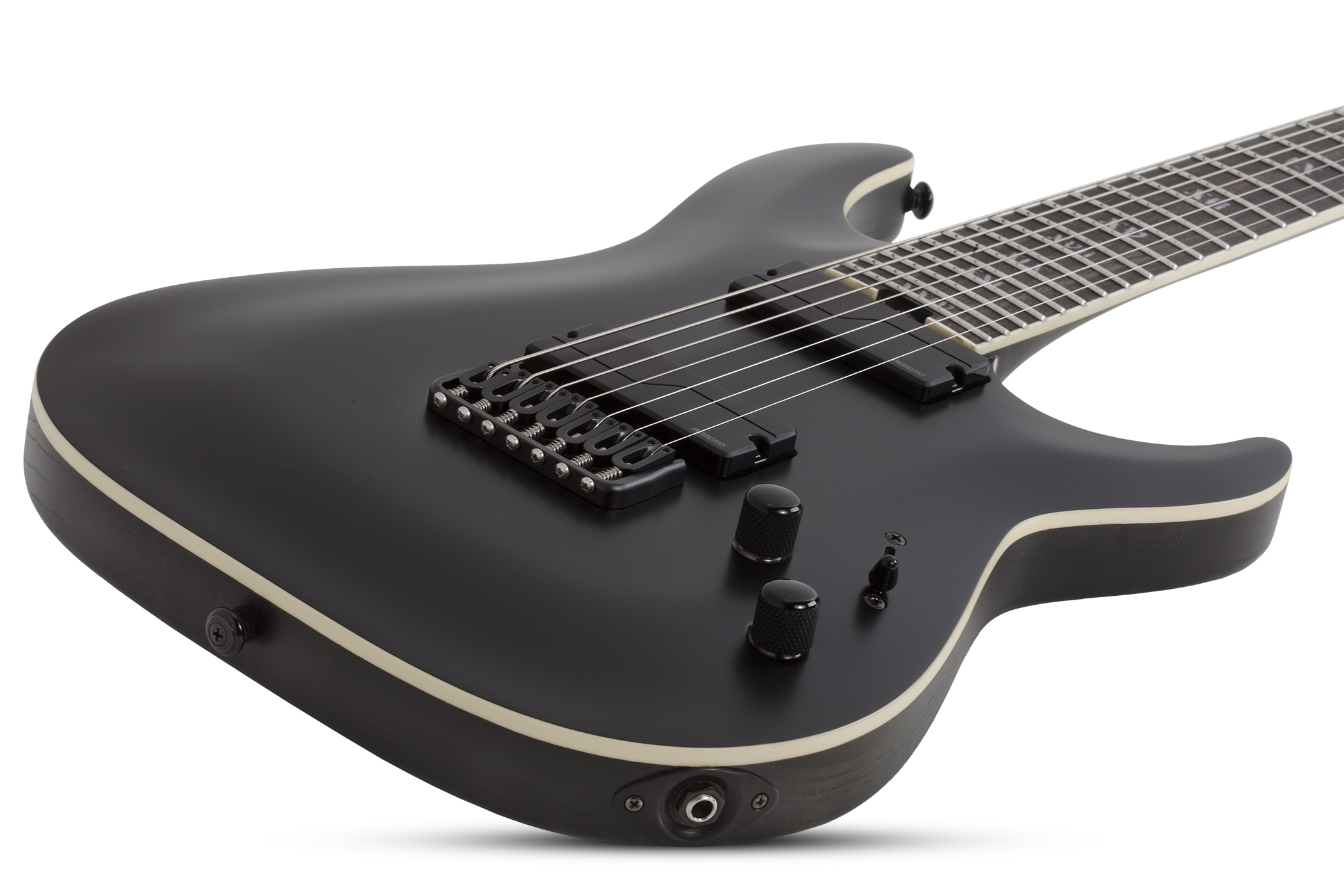 Schecter C-7 Sls Evil Twin 7c 2h Fishman Ht Eb - Satin Black - Guitare Électrique 7 Cordes - Variation 1