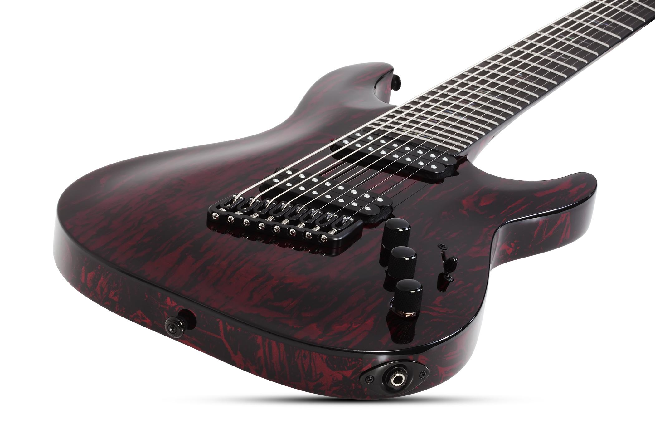 Schecter C-8 Multiscale Silver Mountain 8c Baryton 2h Ht Eb - Blood Moon - Guitare Électrique 8 Et 9 Cordes - Variation 1