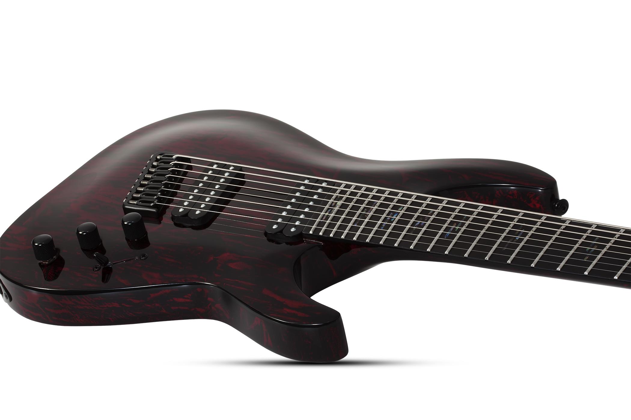 Schecter C-8 Multiscale Silver Mountain 8c Baryton 2h Ht Eb - Blood Moon - Guitare Électrique 8 Et 9 Cordes - Variation 2