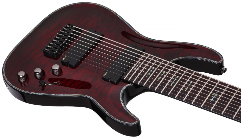 Schecter C-9 Hellraiser 9c 2h Emg Ht - Black Cherry - Guitare Électrique 8 Et 9 Cordes - Variation 2