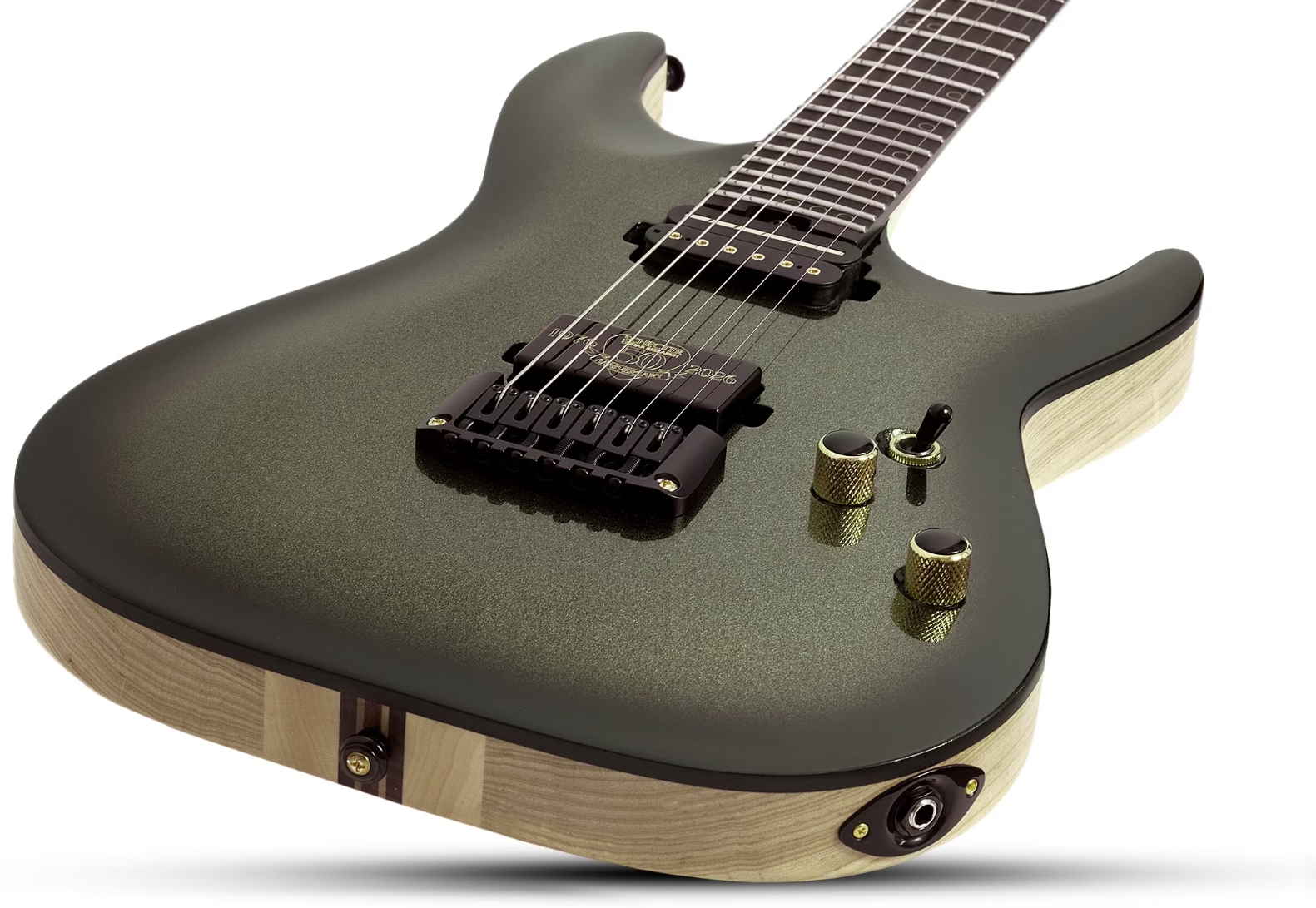 Schecter C1 50th Ann. 2h Ht Eb - 50th Gold Burst - Guitare Électrique MÉtal - Variation 2