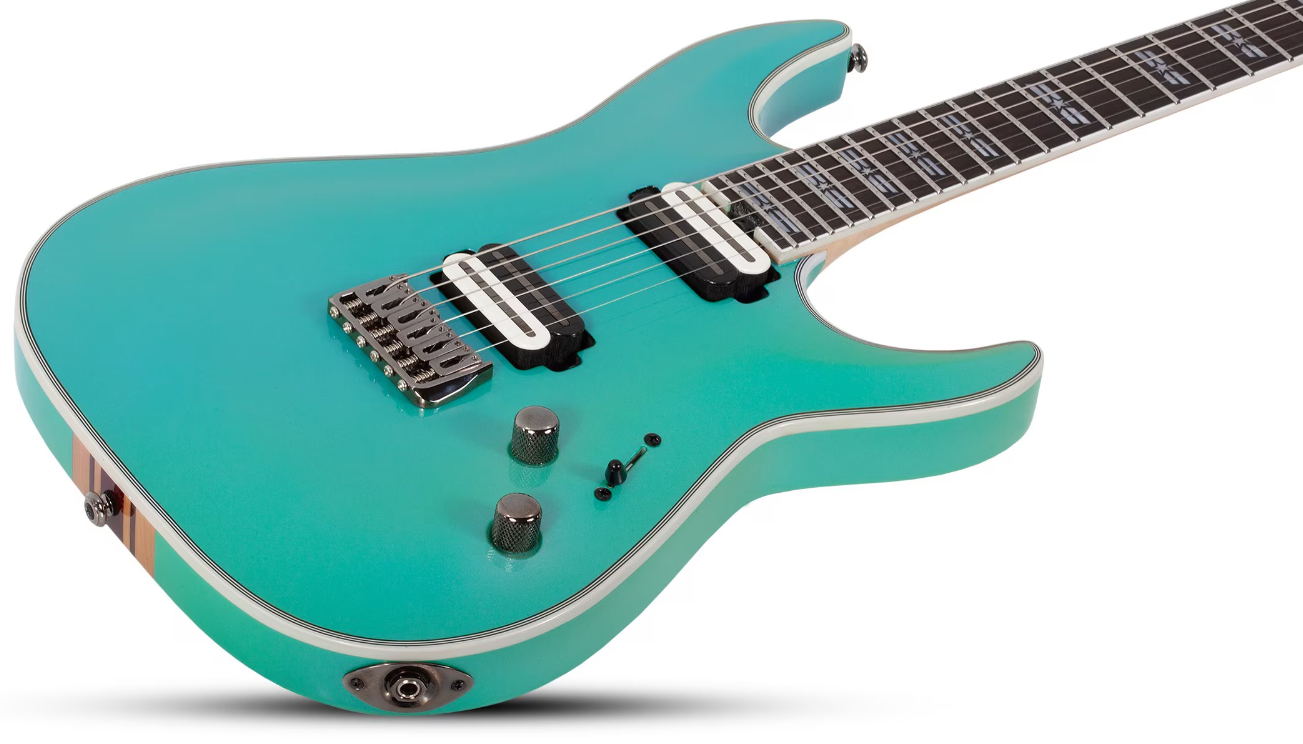 Schecter C1 Sls Hollywood 2h Fishman Fluence Modern Ht Eb - Glacier - Guitare Électrique MÉtal - Variation 1