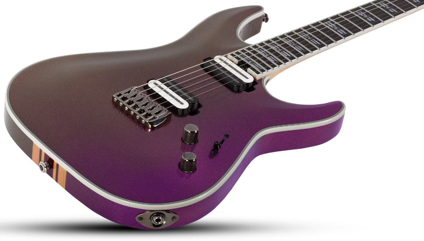 Schecter C1 Sls Hollywood 2h Fishman Fluence Modern Ht Eb - Supernova - Guitare Électrique MÉtal - Variation 1