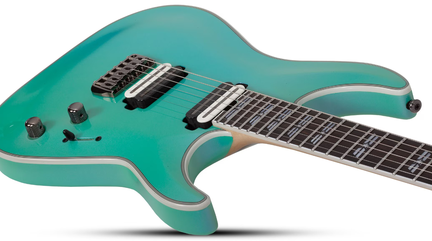 Schecter C1 Sls Hollywood 2h Fishman Fluence Modern Ht Eb - Glacier - Guitare Électrique MÉtal - Variation 2