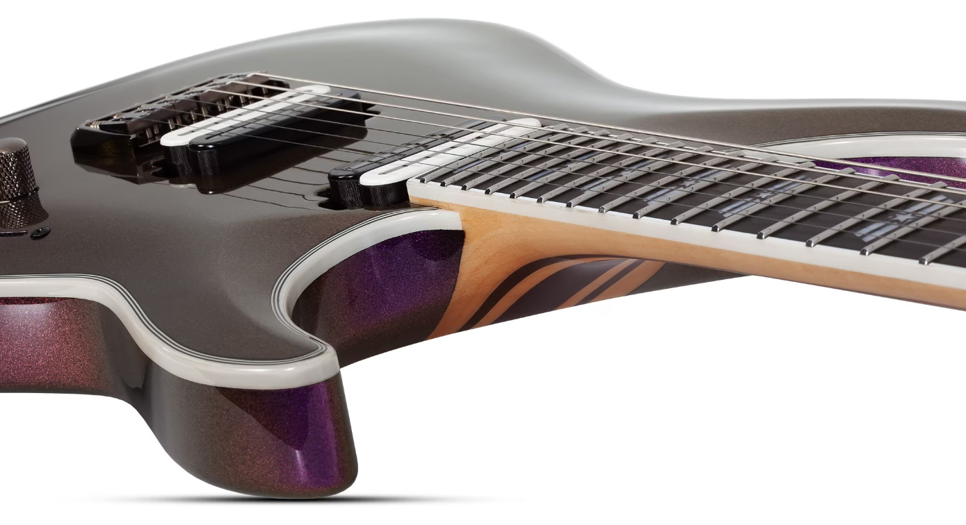 Schecter C1 Sls Hollywood 2h Fishman Fluence Modern Ht Eb - Supernova - Guitare Électrique MÉtal - Variation 2