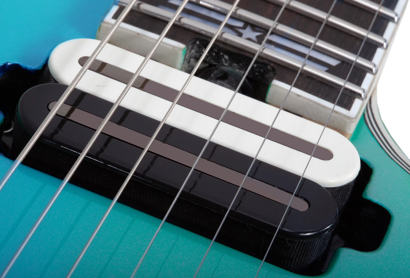 Schecter C1 Sls Hollywood 2h Fishman Fluence Modern Ht Eb - Glacier - Guitare Électrique MÉtal - Variation 5