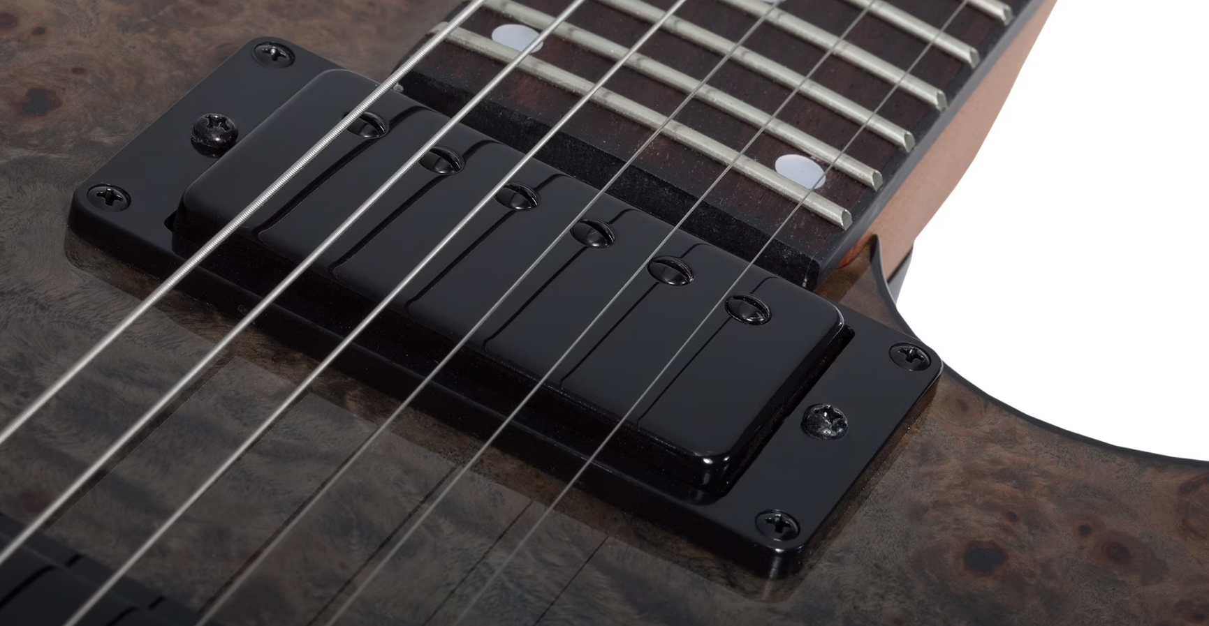 Schecter C1 Standard 2h Ht Rw - Black Fade Burst Burl - Guitare Électrique Forme Str - Variation 4