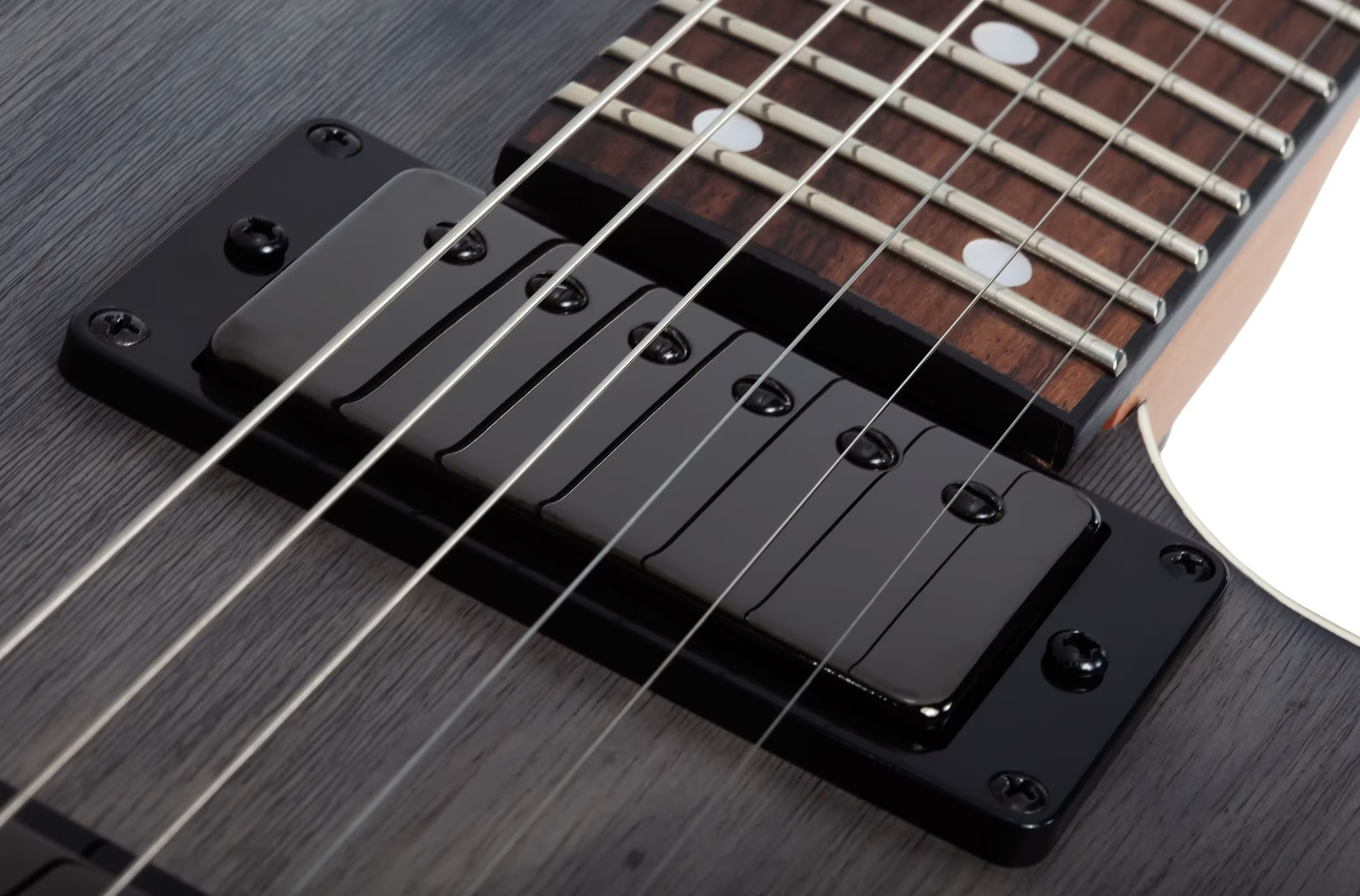 Schecter C1 Standard 2h Ht Rw - Charcoal Satin - Guitare Électrique Forme Str - Variation 4